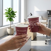 Gobelets en papier à paroi simple, écologiques, jetables, de qualité alimentaire pour les cafés - Diamètre 70/80/90 mm
