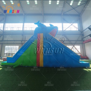 Tobogán Acuático Inflable WINSUN con Forma de Delfín, Doble Escalada Arqueada, Castillo Inflable Azul - Product Image 4