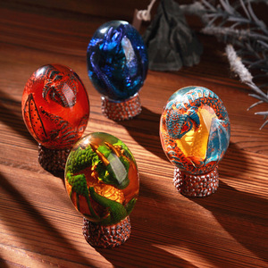 Drago di Lava Luminoso in Uovo TB01, Miniatura Trasparente Luminosa di Uovo di Dinosauro per Giochi e Oggetti Religiosi - Product Image 1