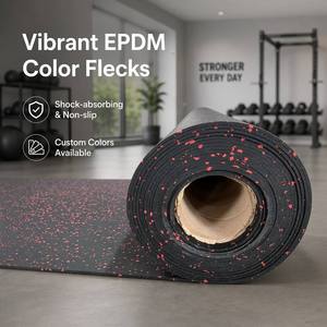 Rotolo di gomma antiscivolo <span class=keywords><strong>Udine</strong></span> 1.5mm 10mm, resistente all'usura, insonorizzato, personalizzabile, lavabile, per pavimenti fitness - Product Image 1