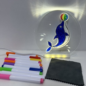2025 LED khô xóa Hội Đồng Quản Trị 7 đầy màu sắc bút Acrylic rõ ràng bằng văn bản Lưu ý Hội Đồng Quản Trị cho văn phòng nho-xóa được Neon người tiêu dùng điện tử - Product Image 3