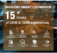 Miroir LED circulaire style campagnard français en métal, personnalisé pour la maison, le salon, la chambre et l'hôtel - Vente en gros usine