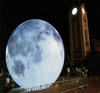 Globe terrestre gonflable, boule de planète gonflable, éclairage LED, ballon gonflable pour décorations, planète personnalisée, espace, lune