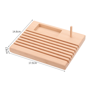 Tùy chỉnh sồi gỗ dây Giá máy tính để bàn lưu trữ chủ gỗ cai trị tổ chức - Product Image 2