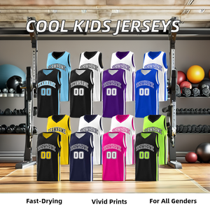 Hoge Kwaliteit Custom Basketbal Uniformen Voor Mannen En Kinderen Ademende Zwarte Jersey Shirt Penny Scheidsrechter Groothandel Blanco Uniformen - Product Image 2