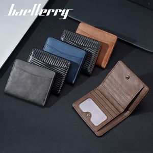 Baelberry Men's Short Wallet Minimalist Snap Clasp Card Holder Multi Color Business Card <b>Case</b> Everyday Use - Product Image 1