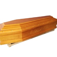 Ataúd Ecológico y Biodegradable de Caoba Roja Sólida, Estilo Europeo, para Entierro, 187x56x28cm