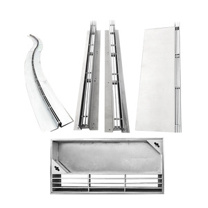 304 Stainless Steel Linear Drainage Ditch U-Shaped Slotted Cover for Outdoor Sewer Drainage and Water Tank Covers - Product Image 1