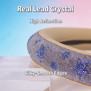 Coprivolante Universale in Pelle PU e Peluche Corto con Cristalli Diamantati Air Space Star, Accessori Auto - Product Image 2