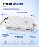 Module amplificateur de puissance RF GaN 100W 4000-8000MHz, amplificateur de signal large bande pour communication sans fil, sans source de signal