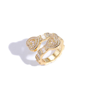 Heart <b>Ring</b> Design Irregular <b>Opening</b> <b>Ring</b> Adjustable Index Finger <b>Ring</b> for Women - Product Image 4