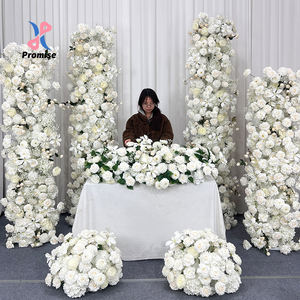 Giant White Handcrafted Silk Realistic Artificial Flowers <b>for</b> Wedding and Back to School Decorations Luxurious Banquet <b>Props</b> - Product Image 1