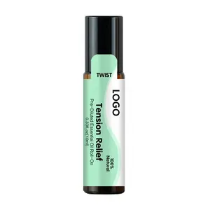 OEM Tension Relief Essential Oil Blend Pre-Diluted Roll-On Therapeutic Grade Essential Oils Diluted in Fractionated Coconut Oil