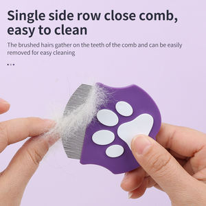 Fabbrica all'ingrosso Logo personalizzato piccole spille in metallo pettine per la pulizia dei capelli di gatto cane <span class=keywords><strong>Pet</strong></span> toelettatura pettine per pidocchi - Product Image 6