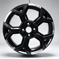 Jantes forgées 16 pouces 4x100 noires avec face usinée en alliage pour BYD Seagull Y000