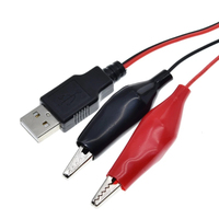 Pinzas de Cocodrilo de Cobre con Conector USB Macho y Cables de Prueba, Pinza de Cocodrilo, Cumple con ROHS3, Modelo MSL1 T485