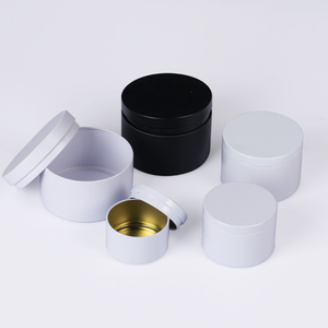 Wholesale 2oz 4oz 6oz 8oz Empty Round <strong>Rose</strong> Gold White Black Seamless Metal Container Custom Candle <strong>Tins</strong> With Lid - Product Image 3