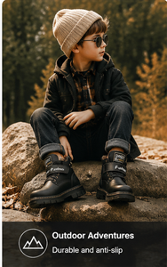 Bottes imperméables pour garçons en PU, légères, antidérapantes et résistantes à l'usure, automne-hiver 2025 - Product Image 5