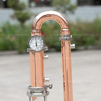 Colonne de Distillation Domestique en Acier Inoxydable 50L/100L/200L Capacité, Alambic à Reflux Moonlight pour le Traitement des Spiritueux