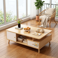 Table basse moderne extensible en bois massif pour salon et chambre - Meubles de maison