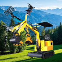 Excavatrice compacte sur chenilles robuste R330 avec moteur D1105 pour le défrichement et le débroussaillage des terrains