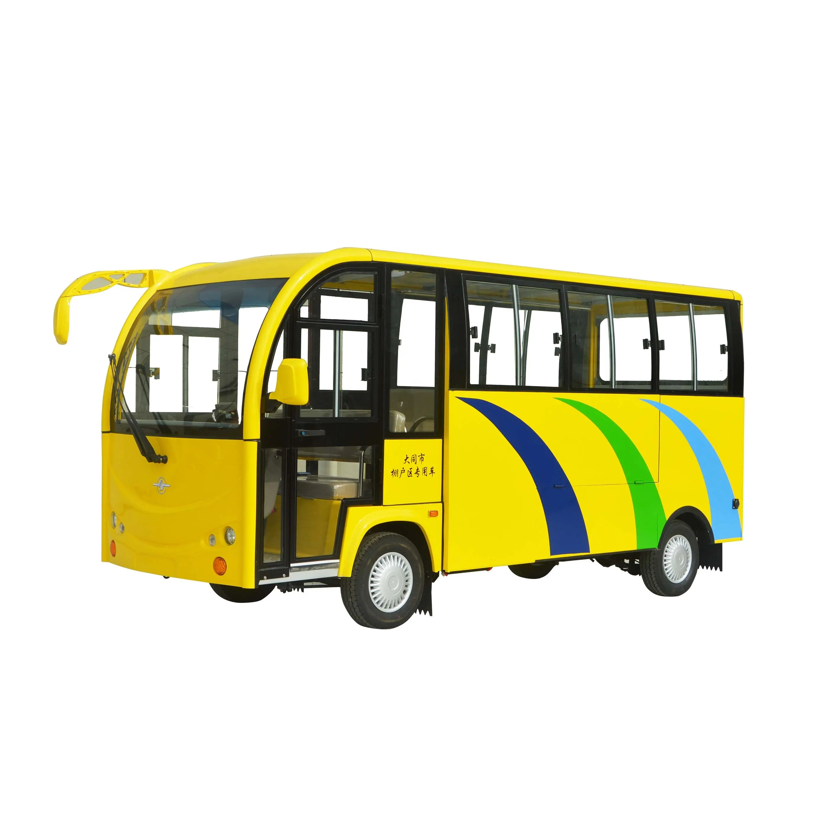 Coche eléctrico de 17 pasajeros con puerta, vehículo turístico con puerta, autobús turístico