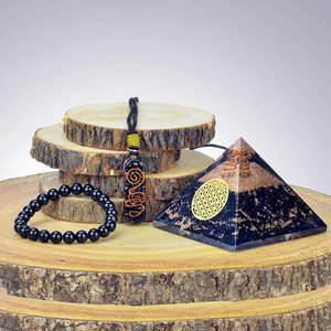 Pyramide d'orgone en tourmaline noire faite à la main, sculpture en cristal, géométrie sacrée, décoration chakra pour la méditation et la maison - Product Image 3