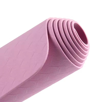 Esterilla de yoga TPE para ejercicio, de 15 mm, gruesa y reforzada, de color liso, resistente al agua