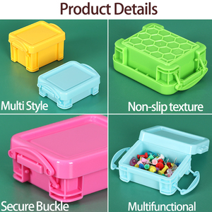 SUNSHING <b>Small</b> Toys Jewelry Collection Box Mini Candy Color Stackable Mini Box with Plastic <b>Lock</b> for Doll House Accessories - Product Image 4