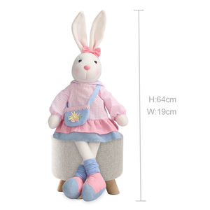 Zeeaster सजावटी कपड़े प्यारा लंबे समय से कान वाले खरगोश प्लग गुड़िया आकस्मिक सड़क खेल शैली पुरुष महिला जोड़ी आकस्मिक घर - Product Image 3