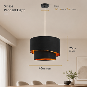 Modern Fabric Pendant Light Gold Finish For Dining Room Living Room Restaurant Home Decor <b>Indoor</b> Luxury <b>Lighting</b> - Product Image 3