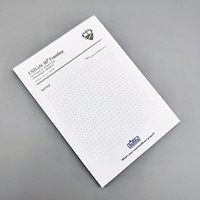 Bloc-notes A6 avec 50 feuilles à grille de points, bloc-notes pour chambre d'hôtel, bloc-notes adhésifs avec logo