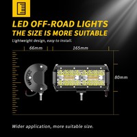 DXZ 2 Stück 7 Zoll 240W 9-30V LED-Pods Würfel-Lichtleiste 6-Modus Stroboskop Straßen-/Graben-Nebelscheinwerfer-Kit Amber Weiß Universelle Passform