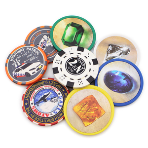 <span class=keywords><strong>Jetons</strong></span> de <span class=keywords><strong>poker</strong></span> de casino 14G avec logo personnalisé de haute qualité avec étui à puces en argile céramique et acrylique - Product Image 2