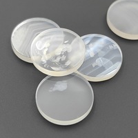 Agate naturelle enveloppée de soie, ronde, blanche, semi-finie, accessoire de bijouterie DIY, technique de gravure double face sur pierre brute