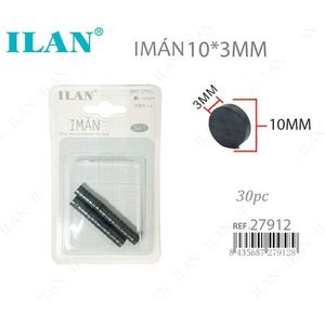 Magnete Rotondo Iln 10x3mm Confezione da 30 Pezzi per Uso Elettronico - Product Image 1