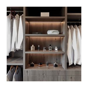 Armadio da camera da letto americano personalizzato di alta classe Rising Rady installazione in legno massiccio vetro compensato moderno indipendente - Product Image 5