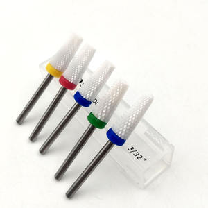 HYTOOS Bianco di Ceramica Tepered <span class=keywords><strong>Nail</strong></span> Drill Bits 3/32 "di Ceramica Rotary Burr Manicure Punte <span class=keywords><strong>Nail</strong></span> Drill Accessori Fresa Strumento - Product Image 2