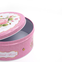 Boîte à bonbons ronde avec couvercle/boîte en fer blanc pour biscuits et gâteaux