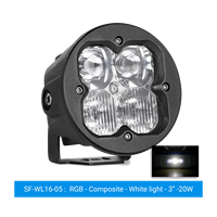 Lumière LED RGB 14W à changement de couleur, ronde de 3 pouces, éclairage extérieur automobile, multicolore, IP67, 9-36V DC, camion, SUV, 4x4, tout-terrain