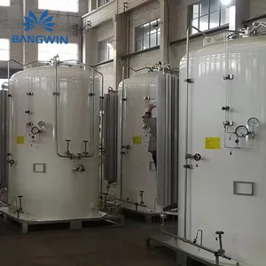 Réservoir mobile cryogénique horizontal Réservoir de transport cryogénique d'oxygène liquide