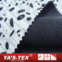 Tissu spandex en polyester imprimé à pois réfléchissants avec polaire en graphène tissé et membrane TPE pour vestes et textiles de sacs