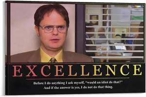 Dwight Schrute Bureau Personnage Portrait Peinture et Arts Muraux Décor À <span class=keywords><strong>La</strong></span> Maison Émission De Télévision Comédie Toile Art Imprimer Usine En Gros - Product Image 2