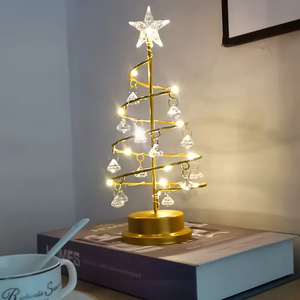 LED Iron Art Crystal Christmas Five-pointed Star Christmas Tree Light Diamond Room Bedroom Decoration Night Lamp - Product Image 3