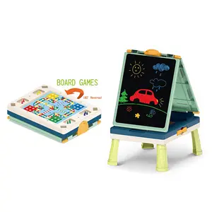 Manyetik çift taraflı beyaz tahta ve tahta eğitim masası boyama oyuncak seti sanatçı çizim kurulu çocuk