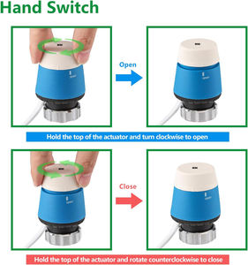 <span class=keywords><strong>Thermostat</strong></span> de commande d'actionneur thermique thermostatique <span class=keywords><strong>manuel</strong></span> et automatique <span class=keywords><strong>intégré</strong></span> MEIBA 230V, matériau FR-PET, chauffage 3 ans - Product Image 2