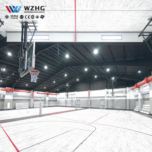 Salle de sport de basketball préfabriquée en acier galvanisé résistante aux charges de neige, design moderne pour événements, durée de vie de 50 ans, certification ISO - Product Image 1