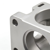 Boîtier de roulement en aluminium usiné CNC de précision, sablé, avec support à bride pour mouvements linéaires en robotique