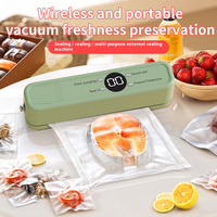 Scelleuse sous vide rechargeable compacte pour la cuisine, machine de scellage et d'emballage sous vide entièrement automatique