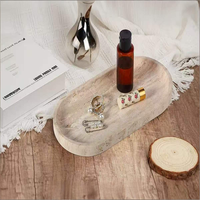 Plateau de rangement sculpté en travertin beige naturel, minimaliste et poli, pour table, organisateur de salle de bain, bijoux, armoire, et articles alimentaires